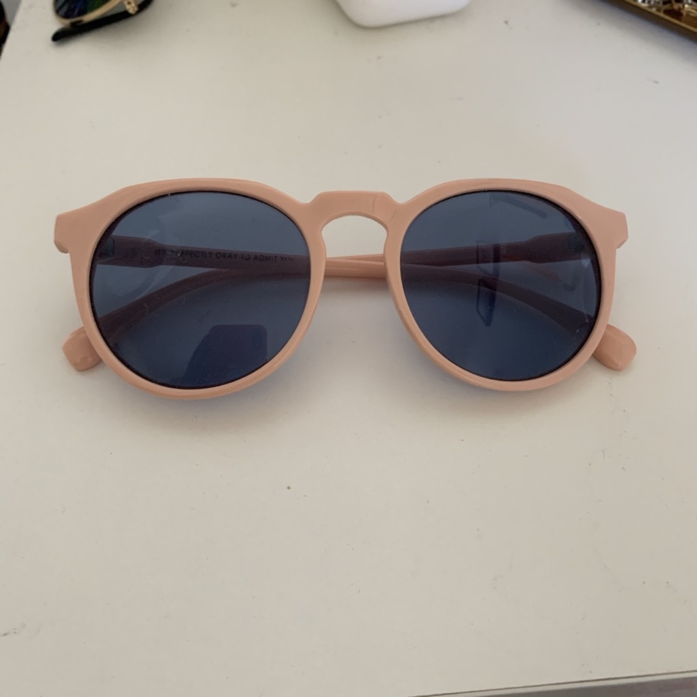 Pink framed sunglasses